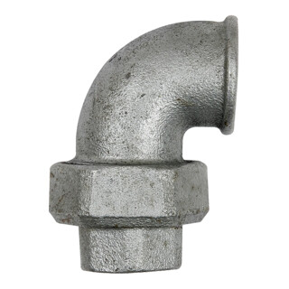 Riegler Verschraubung Bogen 96 IG/IG, Rp 2 1/2, schwarzer Temperguss