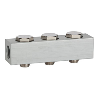 Riegler Versorgungsleiste für Wegeventile, mit 3 Ventilpositionen, G 1/4