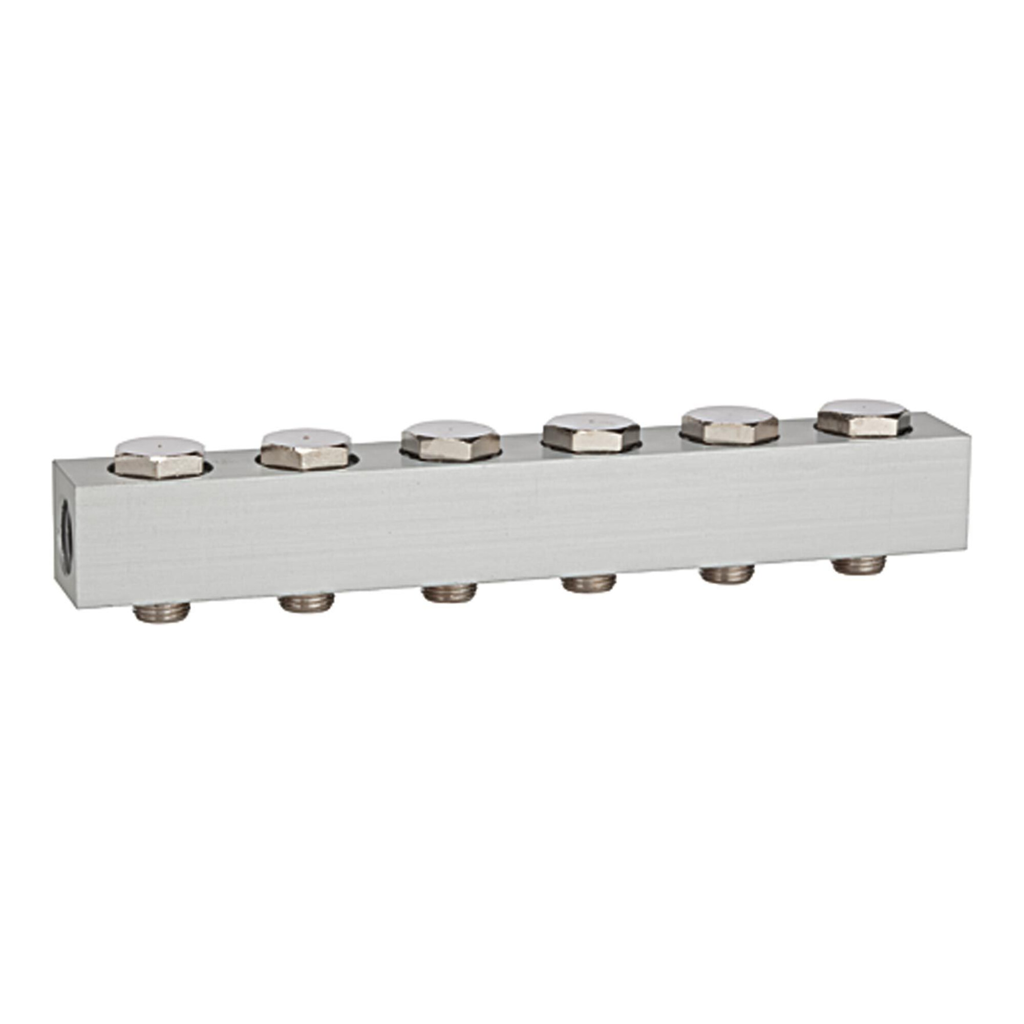 Riegler Versorgungsleiste für Wegeventile, mit 6 Ventilpositionen, G 1/4
