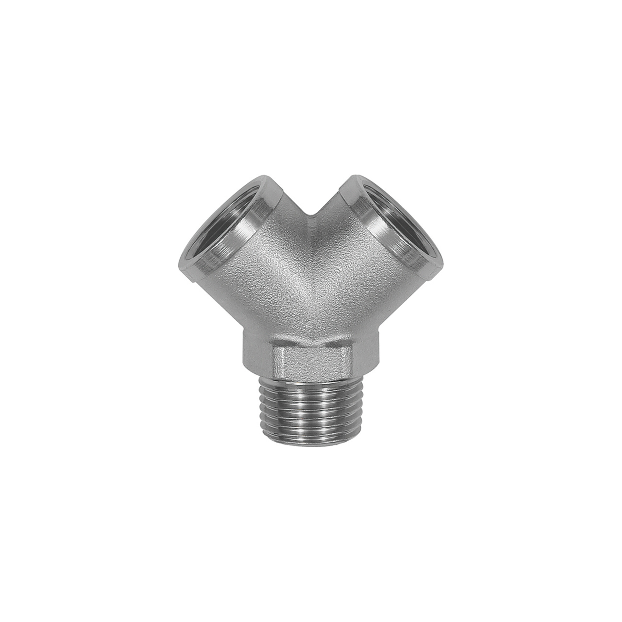Riegler Verteiler, 2fach, R 3/8 AG, Abgänge 2 x G 3/8 IG, Messing vern.