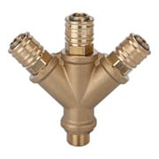 Verteiler mit 3 KupplungenG 3/8 außen Messing-1