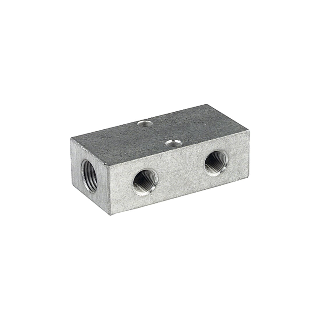 Riegler Verteilerleiste, Abgänge beidseitig, 2 x 1/2, 2 + 2 x 1/4, Alu