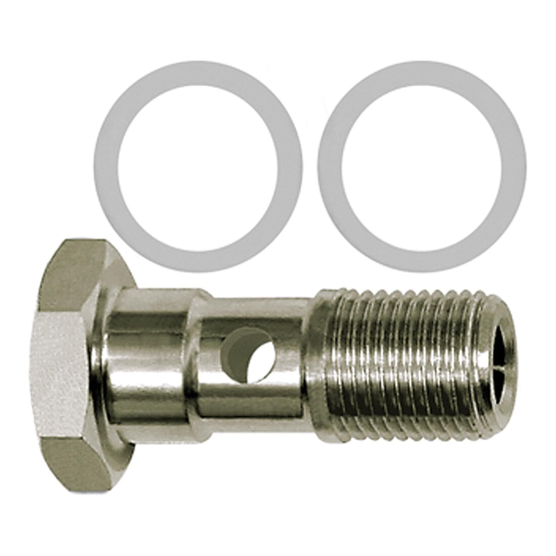 Riegler Vis creuse, joint d'étanchéité PTFE, simple, G 1/2, acier inoxydable 1.4404