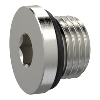 Riegler Vis de fermeture, empreinte six pans 8 mm, G 3/8, joint torique NBR, MSN
