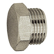 Riegler Vis de fermeture »value line«, G 1/8, SW 14, laiton nickelé-1