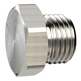RIEGLER Boulon de fermeture six pans creux, laiton nickelé