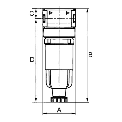 Riegler Vorfilter »multifix-mini«, mit PC-Behälter, 0,3 µm, BG 0, G 1/4