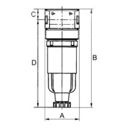 Riegler Vorfilter »multifix-mini«, mit PC-Behälter, 0,3 µm, BG 0, G 1/8-3
