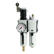 Riegler Wartungseinheit 2-tlg. »FUTURA«, PC, BG 2, G 3/8, 0,5-10 bar, VA-1