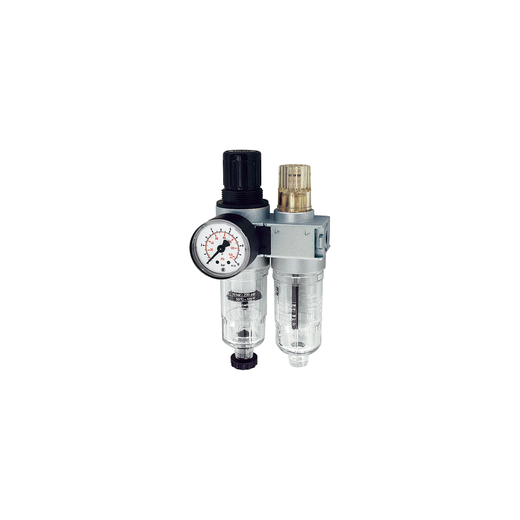 Riegler Wartungseinheit 2-tlg. »multifix-mini«, mit PC-Behälter, G 1/4