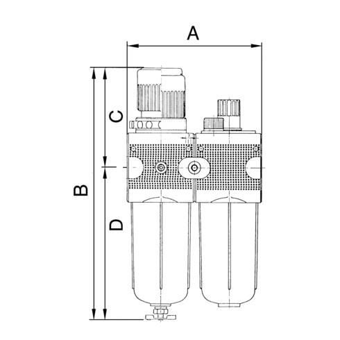 Riegler Wartungseinheit 2-tlg. »multifix« mit Metallbehälter, BG 1, G 1/4