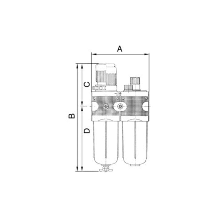 Riegler Wartungseinheit 2-tlg. »multifix«, mit PC-Behälter, BG 1, G 3/8