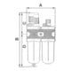 Riegler Wartungseinheit 2-tlg. »multifix«, mit PC-Behälter, BG 3, G 3/4