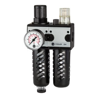 Riegler Wartungseinheit 2-tlg. »multifix«, PC-Beh., Schutzkorb, BG1, G3/8