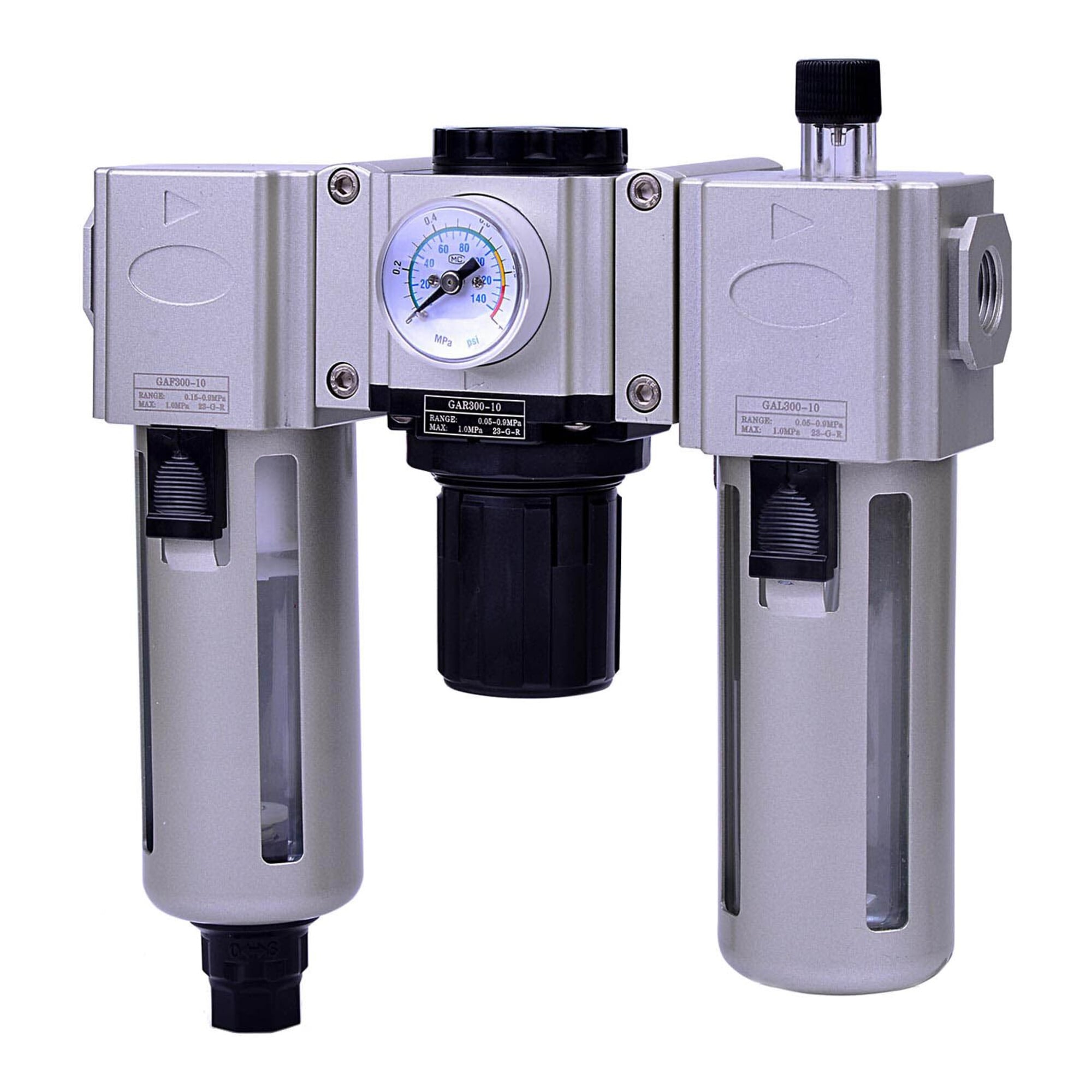 Riegler Wartungseinheit 3-tlg. »GA«, PC-Beh., BG 400, G1/2, 1,5-9 bar, HA