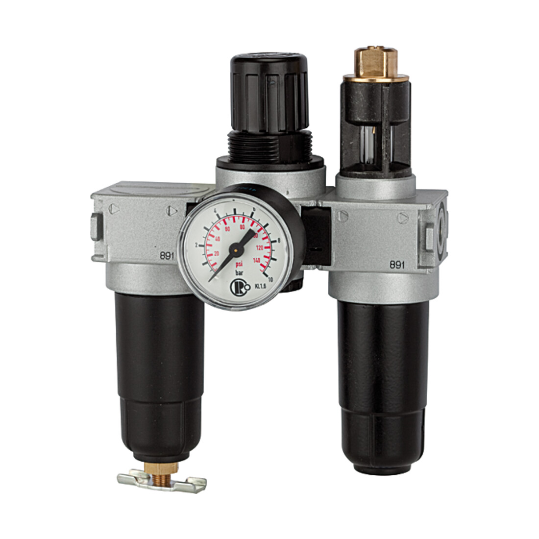 Riegler Wartungseinheit 3-tlg. »multifix-mini«, mit Metallbehälter, G 1/4