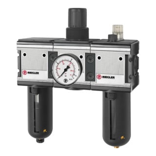 Riegler Wartungseinheit 3-tlg.  »multifix «, PC-Beh., Schutzkorb, BG4, G3/4