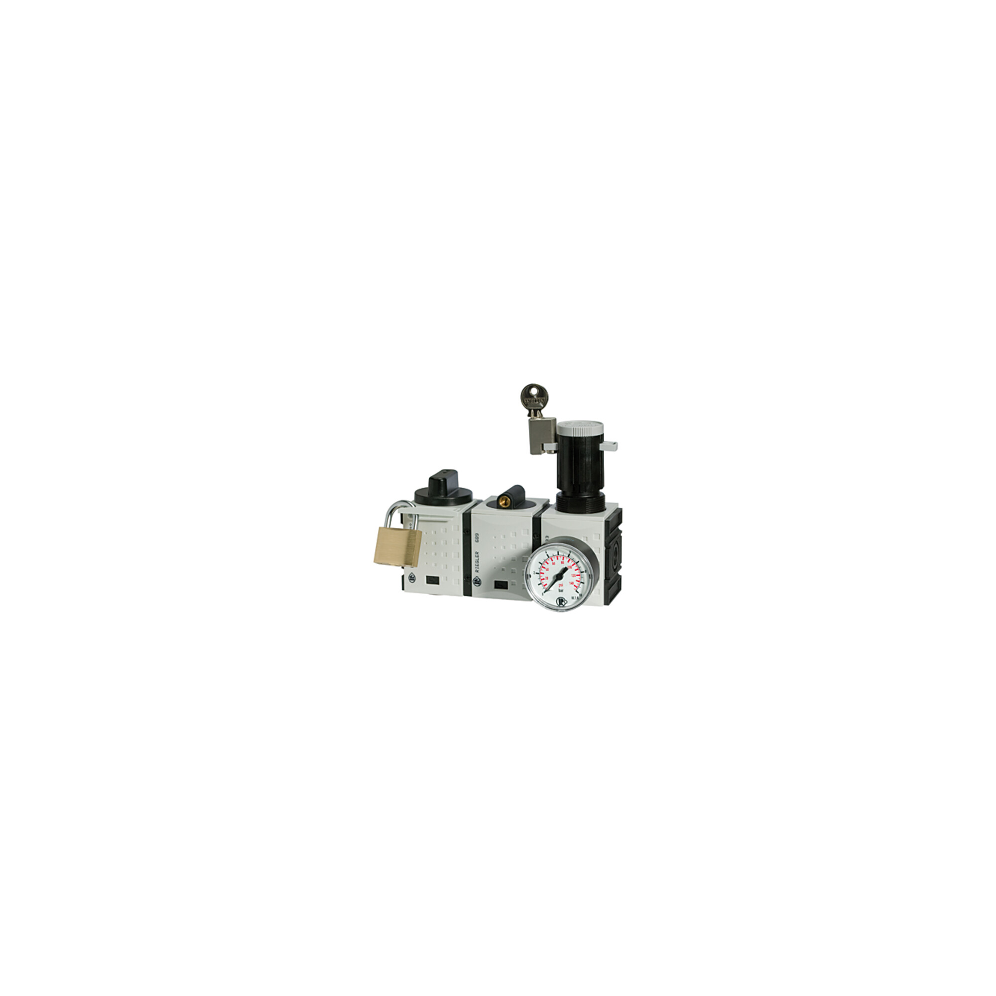 Riegler Wartungsstation SAFETY »FUTURA«, KH-AV-DR, BG 1, G 1/4, 2,5-8 bar