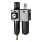 Riegler WE 2 pcs. »FUTURA-mini«, boîtier métal, manomètre compact, G1/4, 0,5-10, VA-1