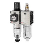 Riegler WE 2 pcs. »FUTURA-mini«, récipient PC, manomètre compact, G 1/4, 0,5-8, HA-1