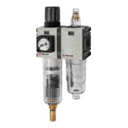 Riegler WE 2 pcs »FUTURA-mini«, réservoir PC, manomètre compact, G 1/4, 0,1-4, VA-1