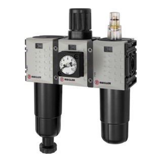 Riegler WE 3 pcs. »FUTURA-mini«, corps métal, manomètre compact, G 1/4, 0,1-4, HA