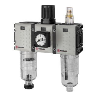 Riegler WE 3 pcs »FUTURA-mini«, récipient PC, manomètre compact, G 1/4, 0,1-4, HA