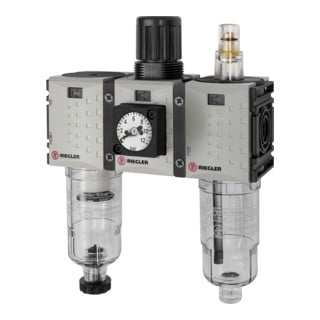 Riegler WE 3 pcs »FUTURA-mini«, récipient PC, manomètre compact, G 1/4, 0,5-10, HA