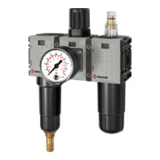 Riegler WE 3 pcs « FUTURA-mini », revêtement métal, manomètre sur pied, G 1/4, 0,1-4, VA-1