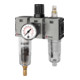 Riegler WE 3-tlg. »FUTURA-mini«, PC-Beh., Standardmano, G 1/4, 0,5-8, VA-1