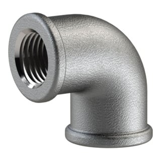 Riegler Winkel 90, 90°, IG/IG, Rp 1, schwarzer Temperguss feuerverz.