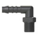 Riegler Winkel-Einschraubstutzen, R 3/8 a., für Schlauch LW 12 mm, PA 6