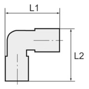 Riegler Winkel-Einschraubverschraubung POM, G 1/2 a., für Schlauch-Ã˜ 10-3