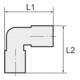 Riegler Winkel-Einschraubverschraubung POM, G 1/4 a., für Schlauch-Ã˜ 6