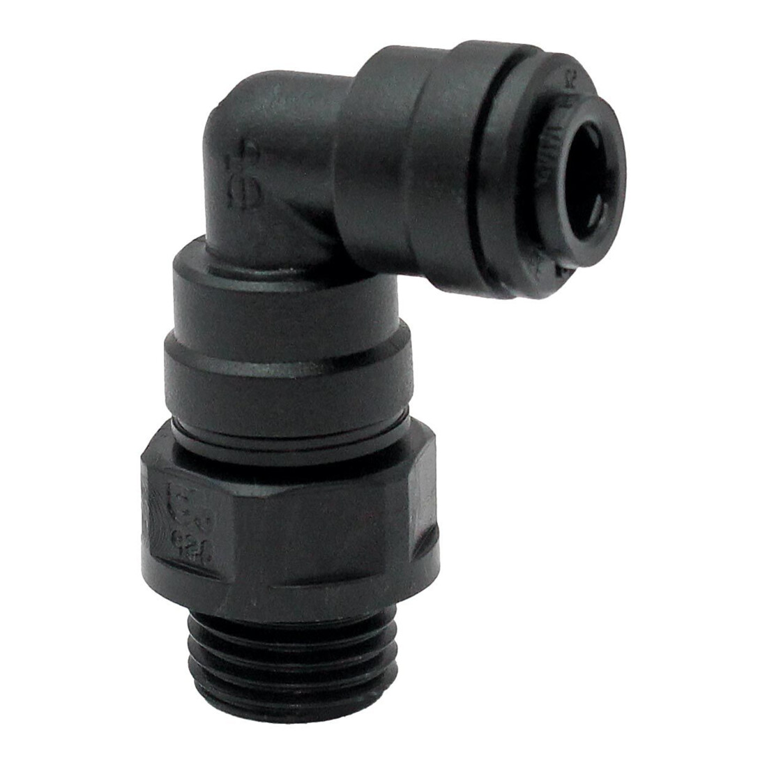 Riegler Winkel-Einschraubverschraubung POM, G 1/8 a., für Schlauch-Ø 5