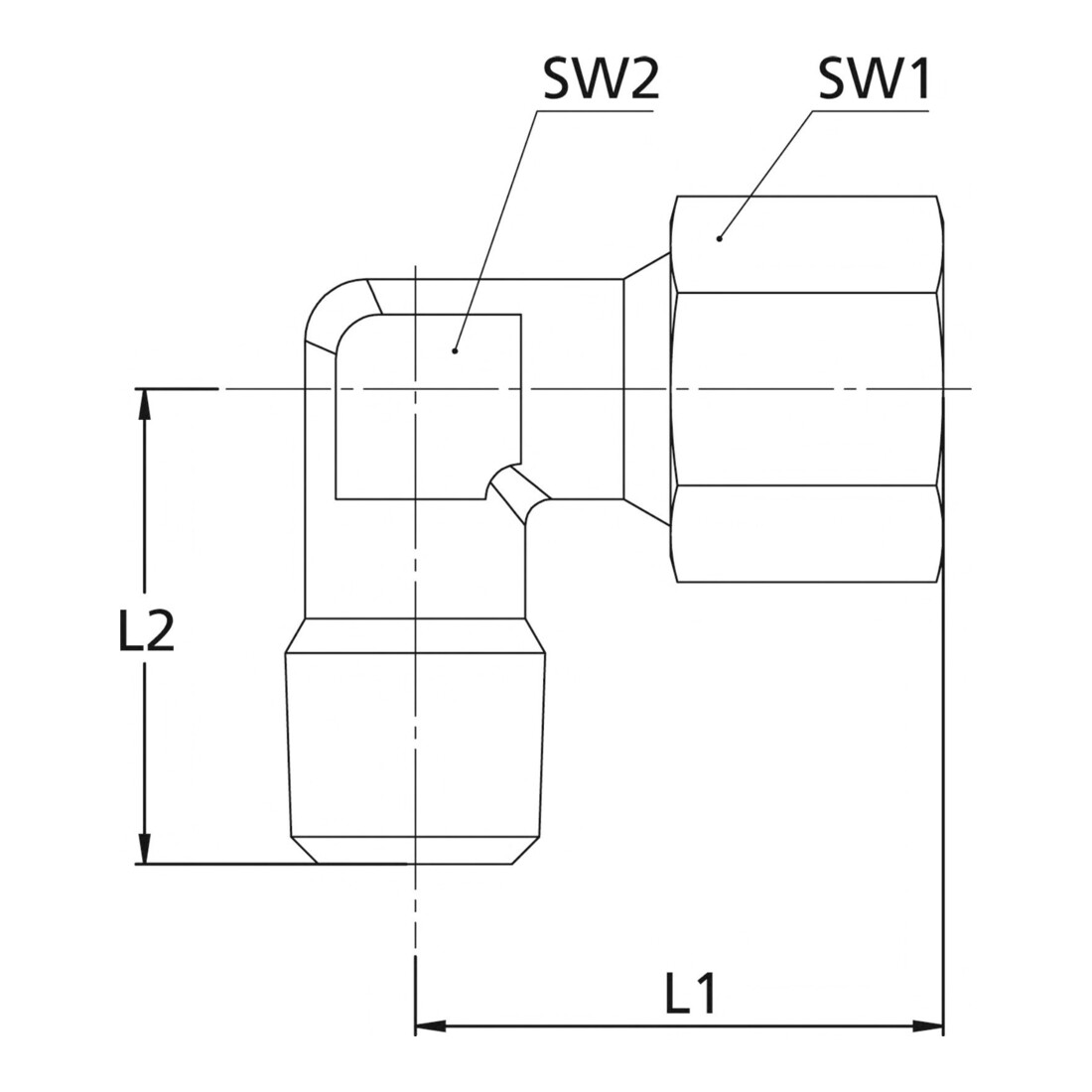 Riegler Winkel-Einschraubverschraubung, R 1/2 a., Rohr-Ø 18, Stahl verz.