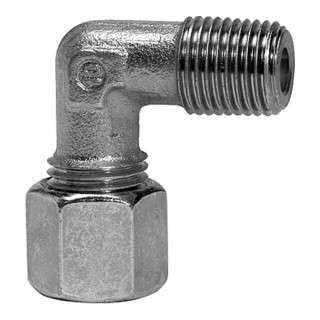 Riegler Winkel-Einschraubverschraubung, R 1/4 a., Rohr-Ã˜ 10, Stahl verz.