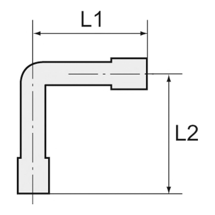 Riegler Winkel-Schlauchverbindungsstutzen, für Schlauch LW 3 mm, POM