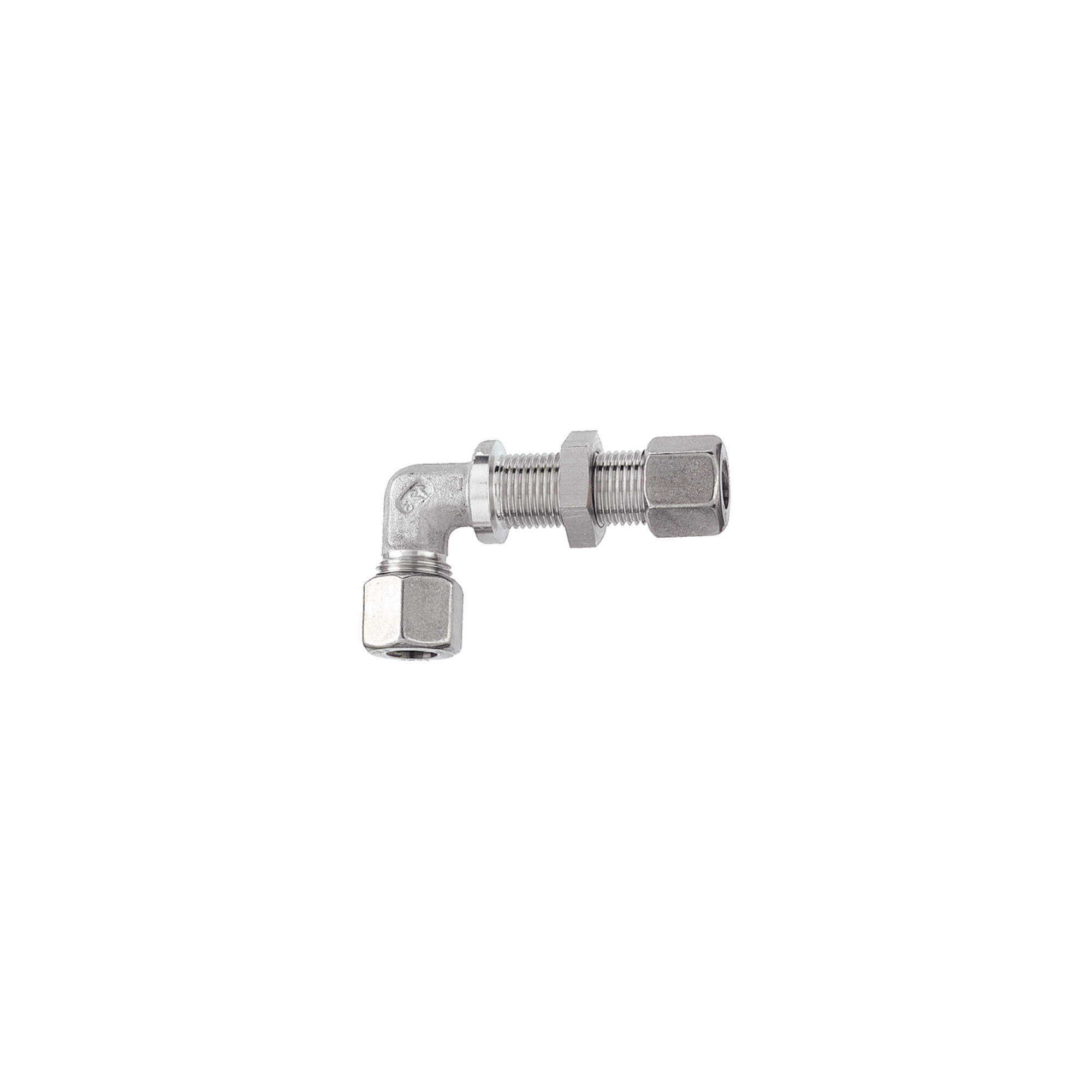 Riegler Winkel-Schottverschraubung, Rohr-Außen-Ã ̃ 18 mm, Edelstahl 1.4571