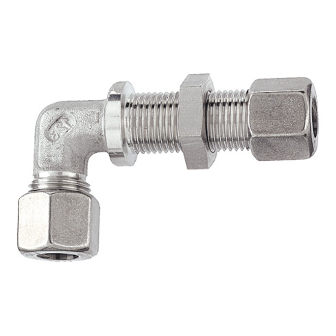 Riegler Winkel-Schottverschraubung, Rohr-Außen-Ø 6 mm, Edelstahl 1.4571