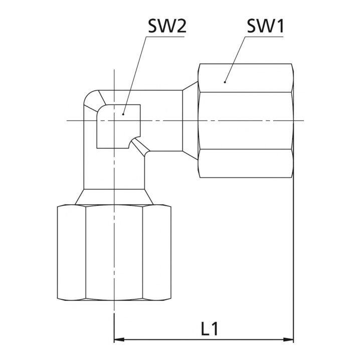 Riegler Winkel-Verschraubung, Rohr-Außen-Ã˜ 10 mm, Stahl verzinkt, WV10SST