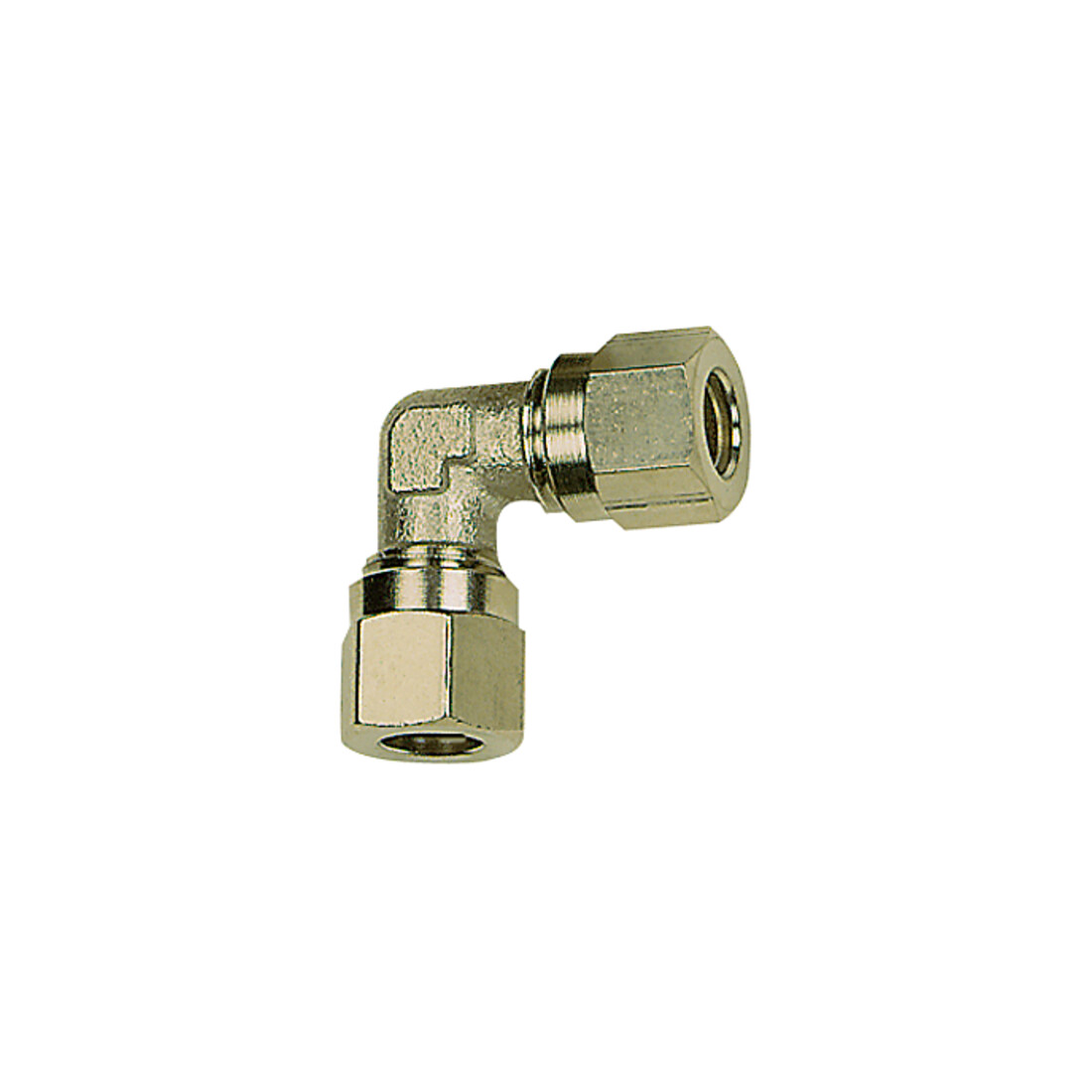 Riegler Winkel-Verschraubung, Rohr-Außen-Ø 10 mm, SW 13, SW1 19, MS vern.