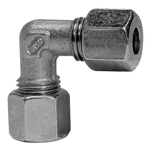 Riegler Winkel-Verschraubung, Rohr-Außen-Ã˜ 10 mm, Stahl verzinkt, V 76