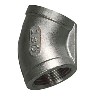 Riegler Winkelstück 45°, innen/innen, Rp 1/8, Edelstahl 1.4408