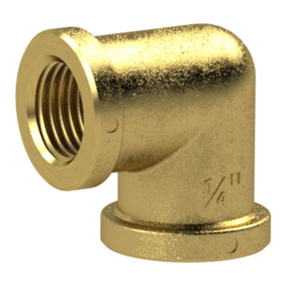 Riegler Winkelstück, 90°, innen/innen, G11/2, Druck 16 bar, Messing blank