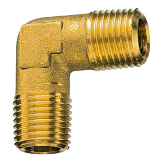 Riegler Winkelstück, außen/außen, R 1/4, SW 13, Messing blank