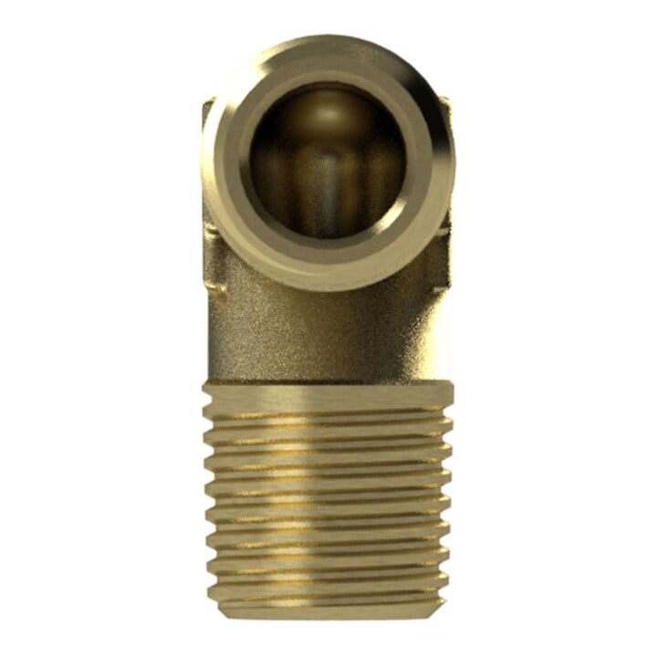 Riegler Winkelstück, außen/außen, R 1/8, SW 10, Messing blank