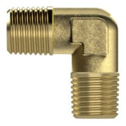 Riegler Winkelstück, außen/außen, R 1, SW 30, Messing blank-4