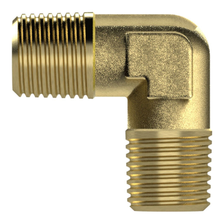 Riegler Winkelstück, außen/außen, R 1, SW 30, Messing blank