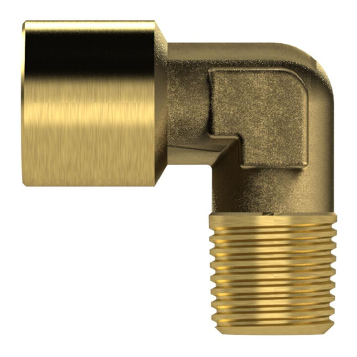 Riegler Winkelstück, innen/außen, G/R 1/4, SW 13, Messing blank